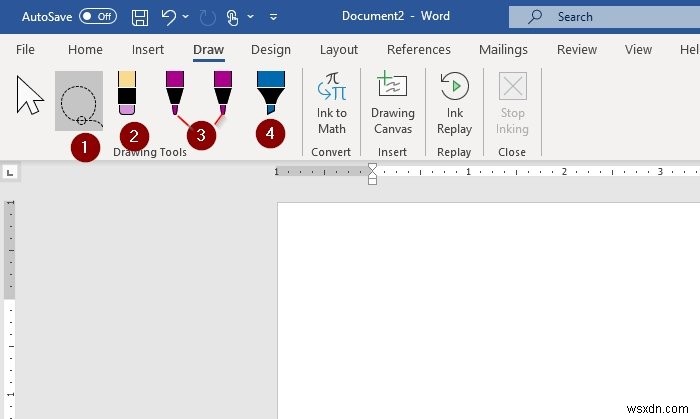 วิธีการวาดใน Microsoft Word โดยใช้เครื่องมือแท็บการวาด