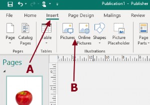 เพิ่ม ย้าย และแก้ไขรูปภาพหรือรูปภาพใน Microsoft Publisher 