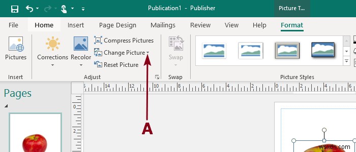 เพิ่ม ย้าย และแก้ไขรูปภาพหรือรูปภาพใน Microsoft Publisher 