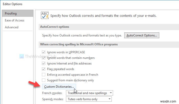 วิธีเพิ่มพจนานุกรมแบบกำหนดเองใน Word, Excel และ Outlook 