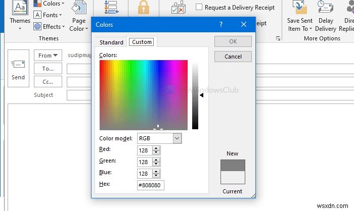 วิธีเพิ่มหรือเปลี่ยนสีพื้นหลังและรูปภาพในอีเมล Outlook 