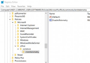 จำกัด Office 365 Telemetry โดยใช้ Registry และ Group Policy 