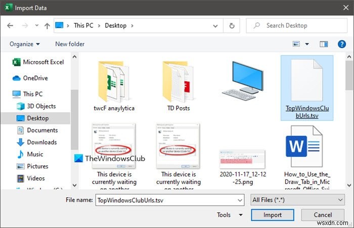 วิธีเปิดไฟล์ TSV บน Windows 10 PC 