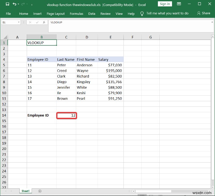 วิธีเขียน สร้าง และใช้ฟังก์ชัน VLOOKUP ใน Excel 