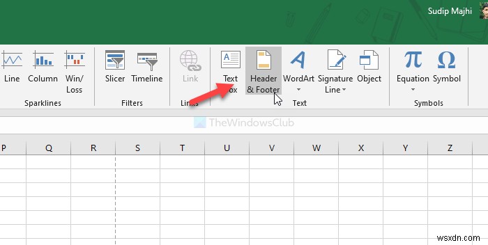 วิธีเพิ่มส่วนหัวและส่วนท้ายในสเปรดชีต Excel 