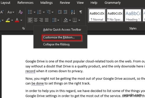 วิธีเพิ่มแท็บเครื่องมือวาดลงใน Ribbon ใน Microsoft Office หากไม่มี 