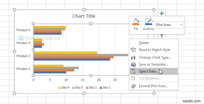 วิธีเปลี่ยนชื่อชุดข้อมูลในกราฟหรือแผนภูมิ Microsoft Excel 