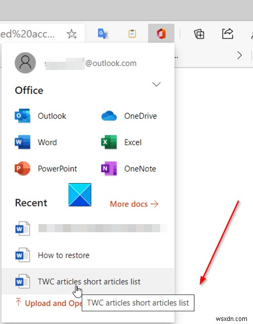 วิธีเปิดไฟล์ Office ในเบราว์เซอร์ Chrome หรือ Edge 