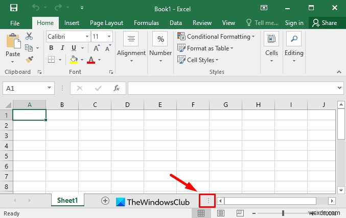 วิธีแสดงหรือซ่อนแถบเลื่อนในสเปรดชีต Excel 
