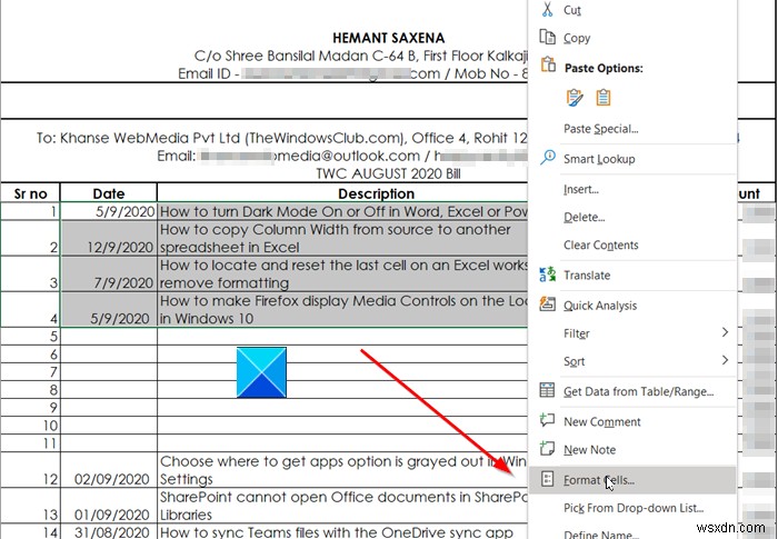 ปุ่มผสานและศูนย์หายไป เป็นสีเทาหรือไม่ทำงานใน Excel 