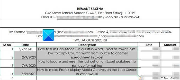 ปุ่มผสานและศูนย์หายไป เป็นสีเทาหรือไม่ทำงานใน Excel 