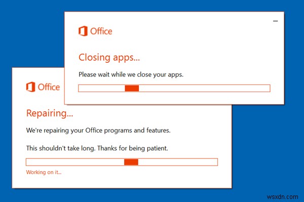 วิธีซ่อมแซม Office &ถอนการติดตั้งโปรแกรม Microsoft Office แต่ละโปรแกรม 