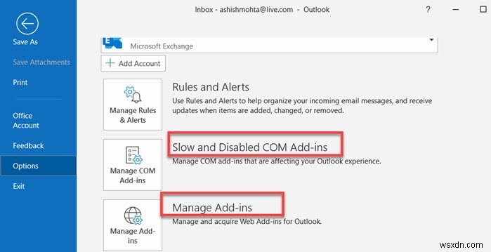 ตรวจพบปัญหากับแอปหรือ Add-in – ข้อความแสดงข้อผิดพลาดของ Outlook 