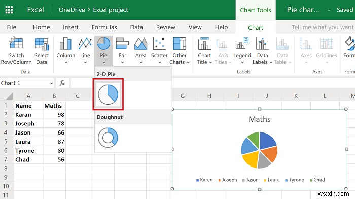 วิธีสร้างแผนภูมิวงกลมใน Excel 