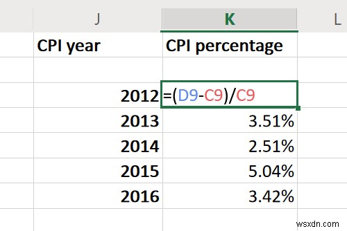 วิธีคำนวณดัชนีราคาผู้บริโภคหรือ CPI ใน Excel และสร้างกราฟ 