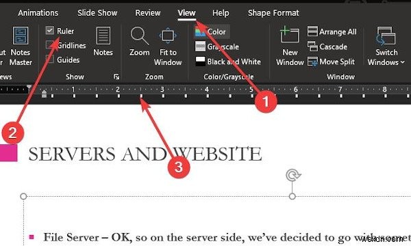 วิธีการเยื้องและจัดตำแหน่ง Bullet Points ใน PowerPoint 