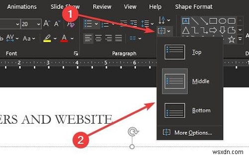 วิธีการเยื้องและจัดตำแหน่ง Bullet Points ใน PowerPoint 