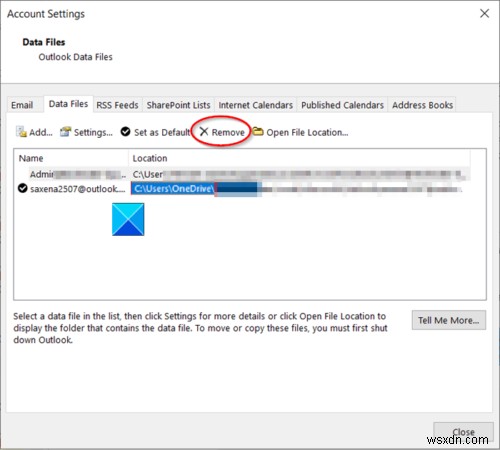 วิธีล้างไฟล์ข้อมูล Outlook .pst จาก OneDrive 