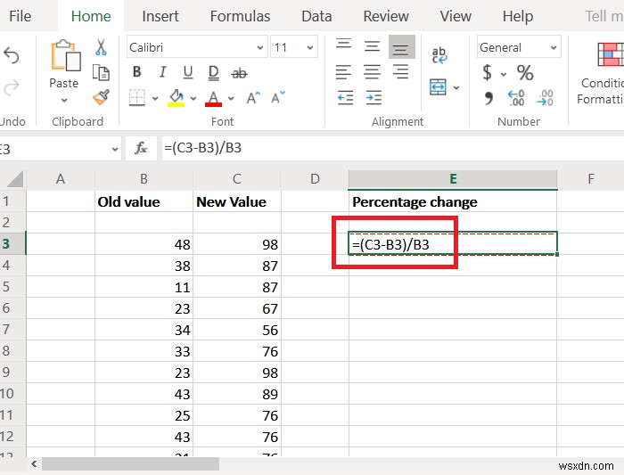 จะค้นหาเปอร์เซ็นต์การเปลี่ยนแปลงใน Excel ได้อย่างไร 