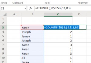 วิธีนับค่าที่ซ้ำกันในคอลัมน์ใน Excel 