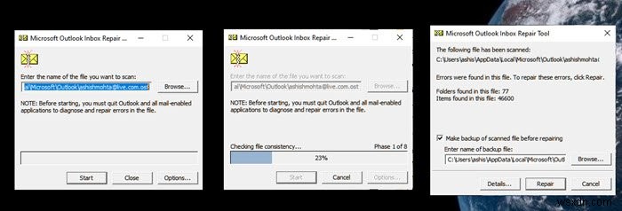 Outlook ไม่สามารถเริ่มครั้งสุดท้ายได้ คุณต้องการเริ่มต้นในเซฟโหมดหรือไม่? 