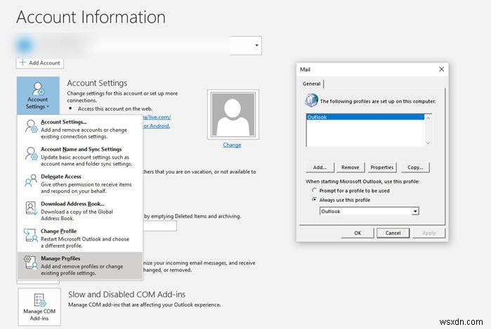 Outlook ไม่สามารถเริ่มครั้งสุดท้ายได้ คุณต้องการเริ่มต้นในเซฟโหมดหรือไม่? 