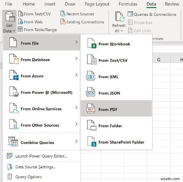 วิธีใช้ PDF Data Connector ใน Excel เพื่อนำเข้าข้อมูล PDF ลงในสเปรดชีต 