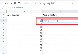 วิธีการแปลงเซลล์ระหว่างเฮกตาร์และเอเคอร์ใน Excel 