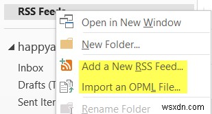 วิธีเพิ่ม RSS Feeds ไปยัง Outlook ใน Windows 11/10 