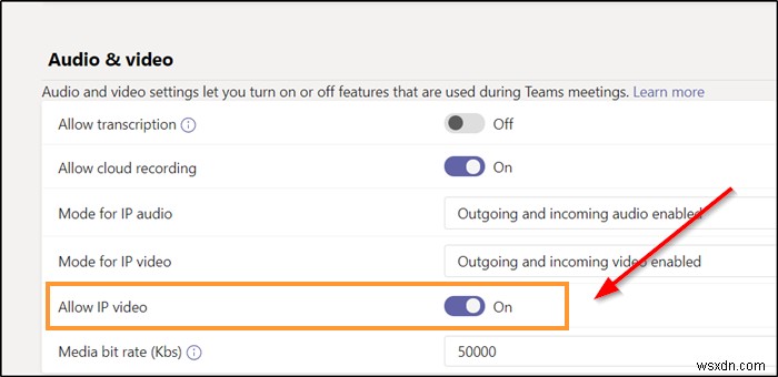 การแชร์วิดีโอถูกปิดใช้งานโดยผู้ดูแลระบบใน Microsoft Teams 