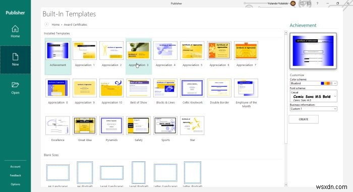 วิธีสร้างใบรับรองโดยใช้ Microsoft Publisher 