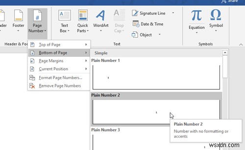 วิธีเพิ่ม ลบ หรือแทรก Custom Page Number ใน Word 