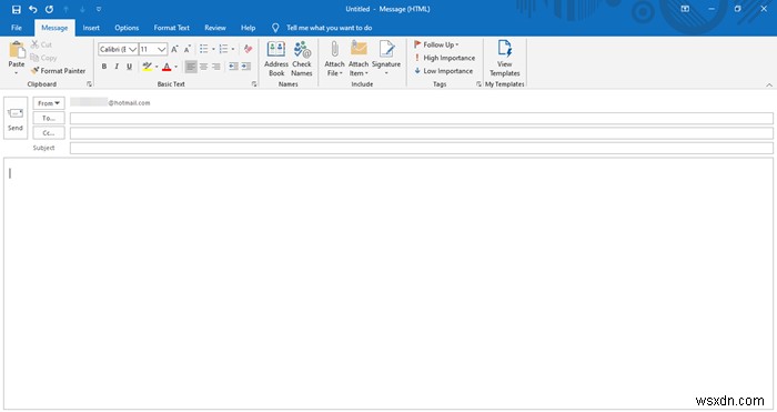 วิธีสร้างอีเมลใหม่ในแอป Outlook โดยใช้ฟีเจอร์ต่างๆ 