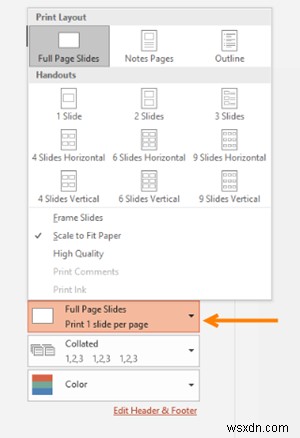 วิธีพิมพ์งานนำเสนอ PowerPoint – สไลด์ บันทึกย่อ และเอกสารประกอบคำบรรยาย 