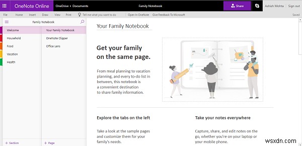 แชร์สมุดบันทึก OneNote กับครอบครัวของคุณโดยใช้ฟีเจอร์ Microsoft Family 