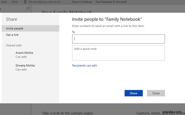 แชร์สมุดบันทึก OneNote กับครอบครัวของคุณโดยใช้ฟีเจอร์ Microsoft Family 