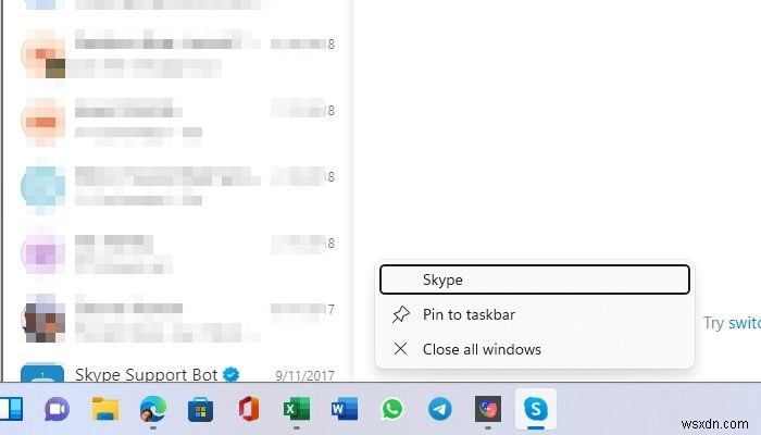 วิธีย่อ Skype ไปที่ System Tray ใน Windows 11/10 