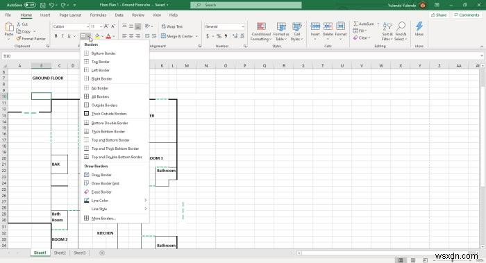 วิธีใช้ Excel เพื่อออกแบบแปลนอาคารอย่างง่าย 