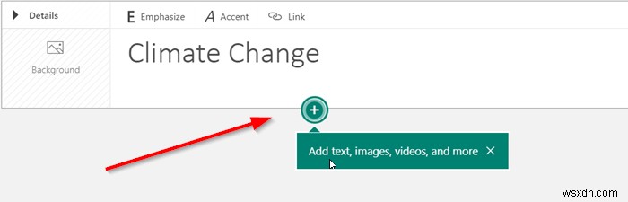 วิธีเพิ่มไฟล์วิดีโอและไฟล์เสียงใน Microsoft Sway 