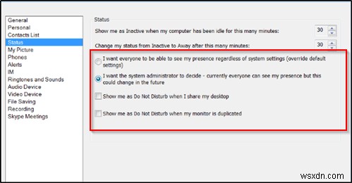 วิธีตั้งค่าความสัมพันธ์ความเป็นส่วนตัวของผู้ติดต่อและบล็อกบุคคลใน Skype for Business 