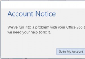 แก้ไขข้อความแสดงข้อผิดพลาดเกี่ยวกับการแจ้งเตือนบัญชีในการสมัครใช้งาน Office 365