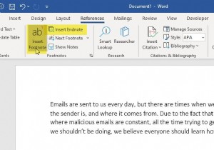 วิธีแทรกเชิงอรรถและอ้างอิงท้ายเรื่องใน Word 