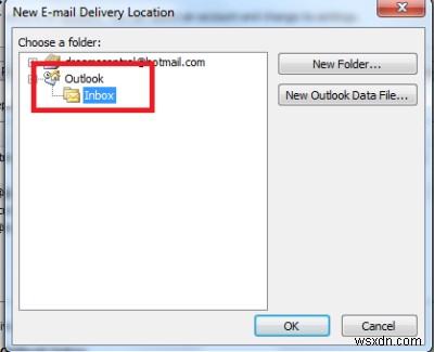 วิธีรวม Outlook Inbox ของหลายบัญชี