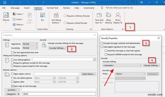 วิธีเข้ารหัสอีเมลในแอป Microsoft Outlook และ Outlook.com