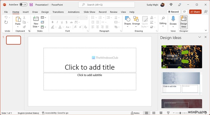 วิธีใช้ PowerPoint Designer ใน Microsoft Office 365 