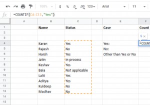 วิธีนับจำนวนรายการใช่หรือไม่ใช่ใน Excel 