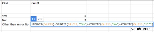 วิธีนับจำนวนรายการใช่หรือไม่ใช่ใน Excel 