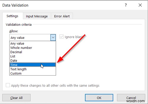 วิธีการใช้การตรวจสอบข้อมูลกับเซลล์ใน Microsoft Excel 