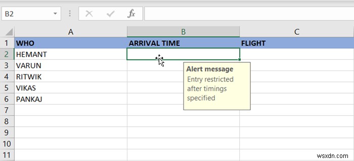 วิธีการใช้การตรวจสอบข้อมูลกับเซลล์ใน Microsoft Excel 