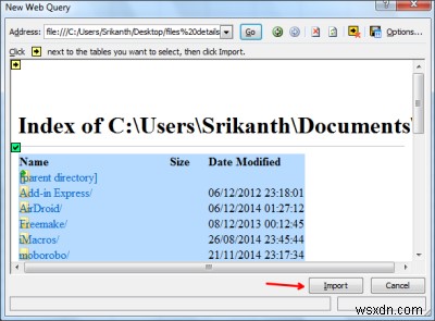 วิธีรับรายการไฟล์ในโฟลเดอร์ไปยัง Excel 